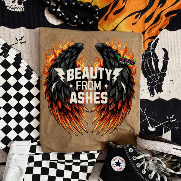 COYOTE BROWN "BEAUTY FROM ASHES" TEE BACK GRAPHIC