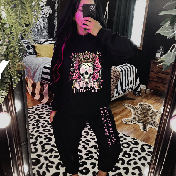 ***COMPLETE SET***EXCLUSIVE***F-ck Perfection Tee/Sweatshirt/Hoodie + Wild As Hell Sweatpants