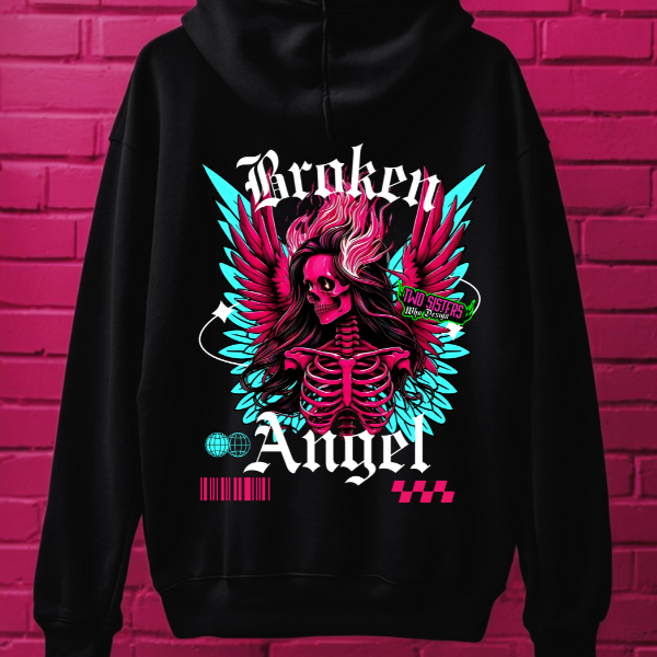 ***EXCLUSIVE***OVERSIZED “BROKEN ANGEL” BACK GRAPHIC SWEATSHIRT | T-SHIRT | HOODIE