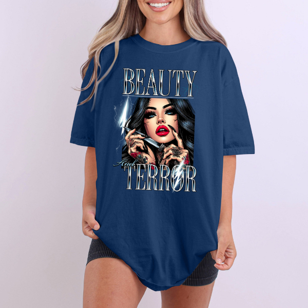 ***EXCLUSIVE***Beauty & Terror Vintage Wash or Midnight Blue Tee