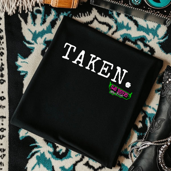 TAKEN. - Typography Black TShirt