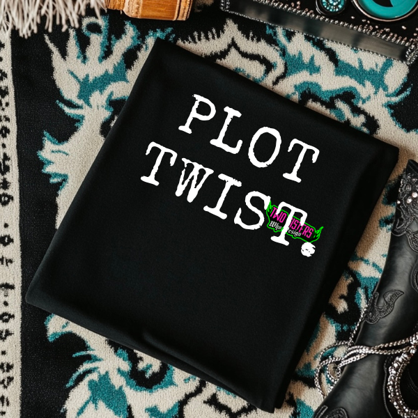 PLOT TWIST - Typography Black TShirt