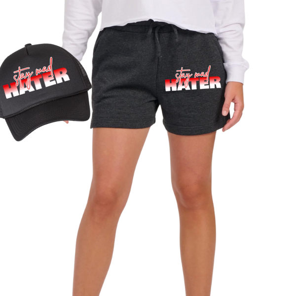 **BUY INDIVIDUALLY***EXCLUSIVE***Hi Haters & F-ck You Black TShirt or Cropped TShirt - Trucker Hat - Shorts