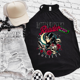 Midnight Reader Society Rocker Tank or Black TShirt