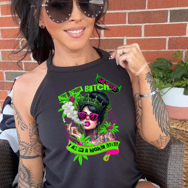 **BUY INDIVIDUALLY***EXCLUSIVE**Bow Down Bitch, I am on a Higher Level Black TShirt or Cropped TShirt - Trucker Hat - Shorts