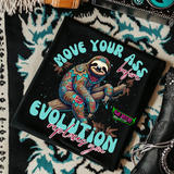 *EXCLUSIVE* Move Your Ass Before Evolution Replaces You Rocker Tank or Black TShirt