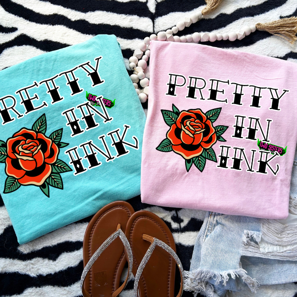 Pretty In Ink - CC Pink or Chalky Mint TShirt