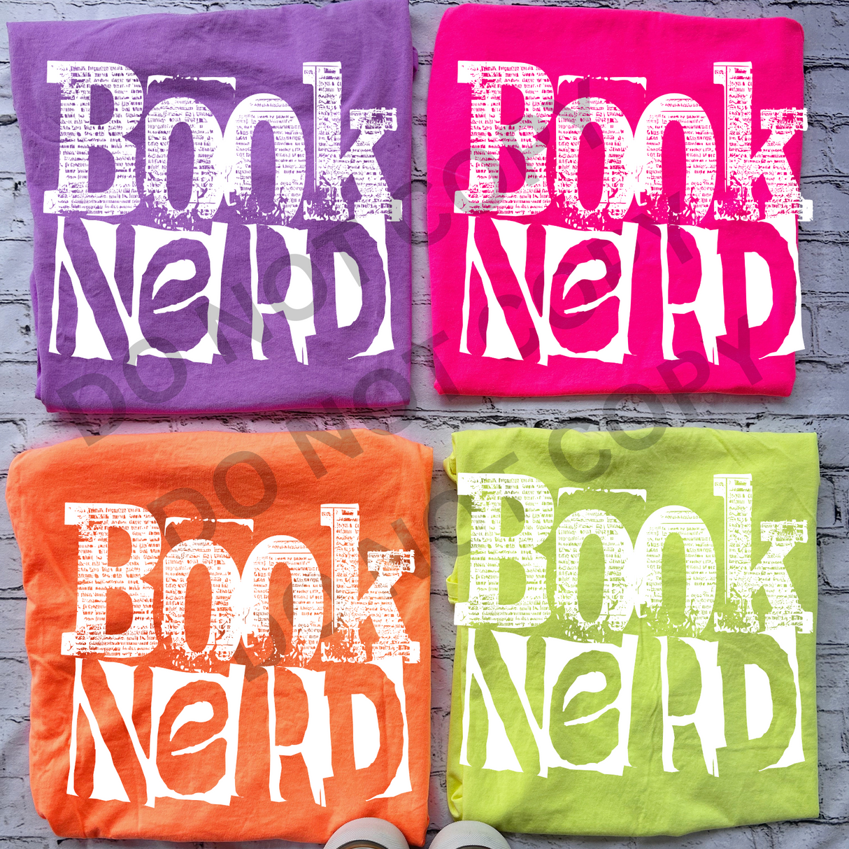 BOOK NERD -  Neon Comfort Colors Tee