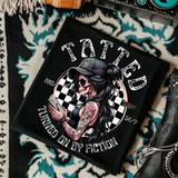 *EXCLUSIVE* Tatted & Turned On By Fiction 24/7 - Black Mineral Wash TShirt, Black Rocker Tank, Sweatshirt, Hoodie, or Zip Up Hoodie
