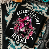 Every Legends Needs a Rival - Black Mineral Wash TShirt, Black Rocker Tank, Sweatshirt, Hoodie, or Zip Up Hoodie