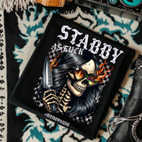 Stabby as Fuck #menapause - Black Mineral Wash TShirt, Black Rocker Tank, Sweatshirt, Hoodie, or Zip Up Hoodie + FREE TRUCKER HAT