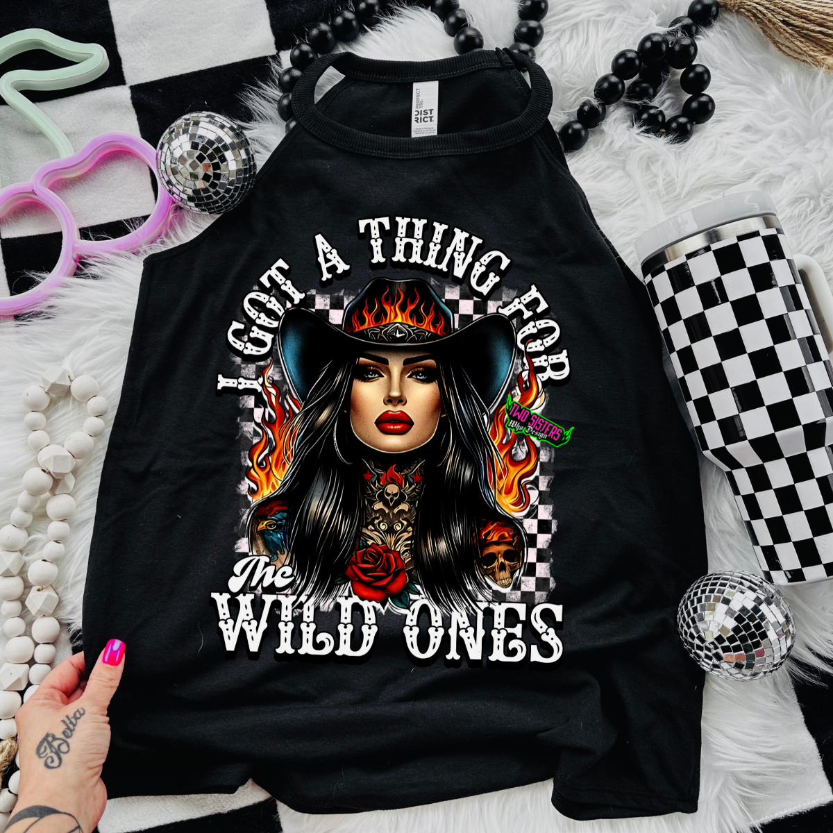 *EXCLUSIVE*I Got A Thing for the Wild Ones  - Black Mineral Wash TShirt, Black Rocker Tank, Sweatshirt, Hoodie, or Zip Up Hoodie