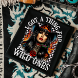 *EXCLUSIVE*I Got A Thing for the Wild Ones  - Black Mineral Wash TShirt, Black Rocker Tank, Sweatshirt, Hoodie, or Zip Up Hoodie