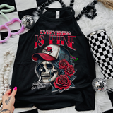 Everything is Fine: Surviving Out of Spite (NEW) - Black Mineral Wash TShirt, Black Rocker Tank, Sweatshirt, Hoodie, or Zip Up Hoodie