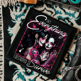 *EXCLUSIVE*She's Everything I Destroyed to Survive -  Black Mineral Wash TShirt, Black Rocker Tank, Sweatshirt, Hoodie, or Zip Up Hoodie