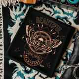 Beautiful Nightmare -  Black Mineral Wash TShirt, Black Rocker Tank, Sweatshirt, Hoodie, or Zip Up Hoodie