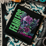 Fearless, Bold & Unstoppable -  Black Mineral Wash TShirt, Black Rocker Tank, Sweatshirt, Hoodie, or Zip Up Hoodie