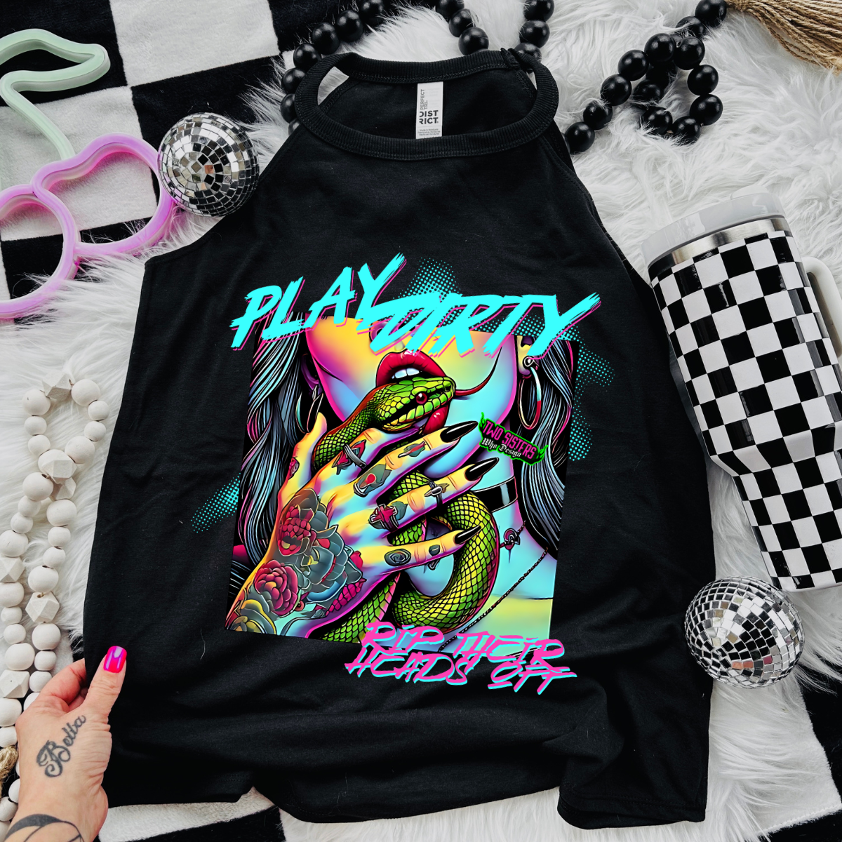 *EXCLUSIVE*Play Dirty, Rip Off Their Head -  Black Mineral Wash TShirt, Black Rocker Tank, Sweatshirt, Hoodie, or Zip Up Hoodie