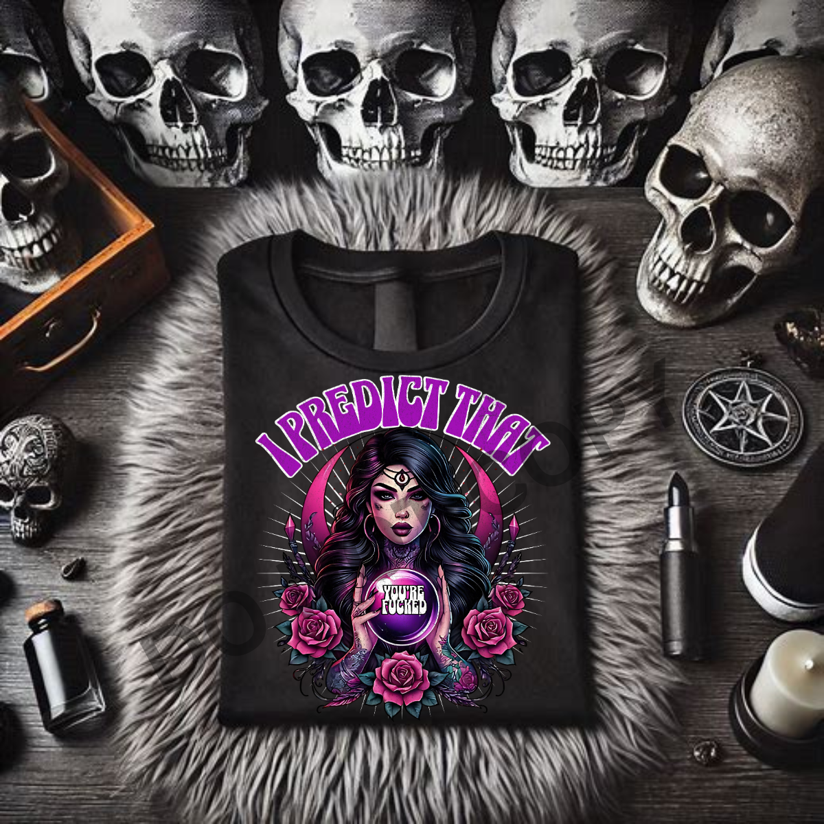 I PREDICT YOU ARE FUCKED - Black Mineral Wash TShirt, Black Rocker Tank, Sweatshirt, Hoodie, or Zip Up Hoodie