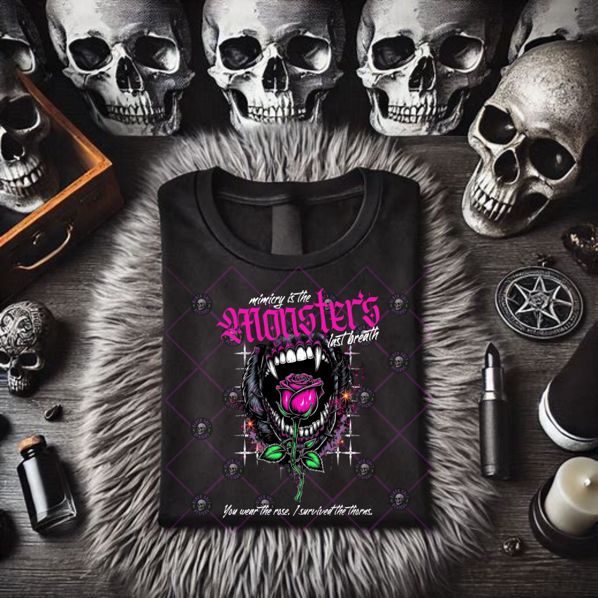 MIMICRY IS THE MONSTER'S LAST BREATH BLACK TSHIRT, Sweatshirt or Hoodie
