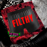 ***COMPLETE SET***"Filthy Black TShirt + Filthy Graphic on Front of Boy Short Underwear