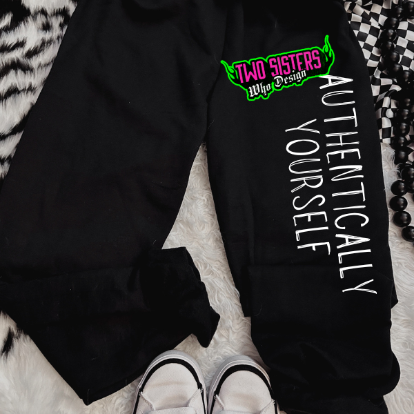 ***BUY INDIVIDUALLY******EXCLUSIVE***They told me to be myself, and then they judged me for it Oversized BACK GRAPHIC + Matching Sweatpants "Authentically Yourself"