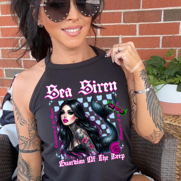 **BUY INDIVIDUALLY***EXCLUSIVE**Sea Siren, Guardian of the DeepRocker Tank or Black TShirt or Cropped TShirt - Trucker Hat - Shorts