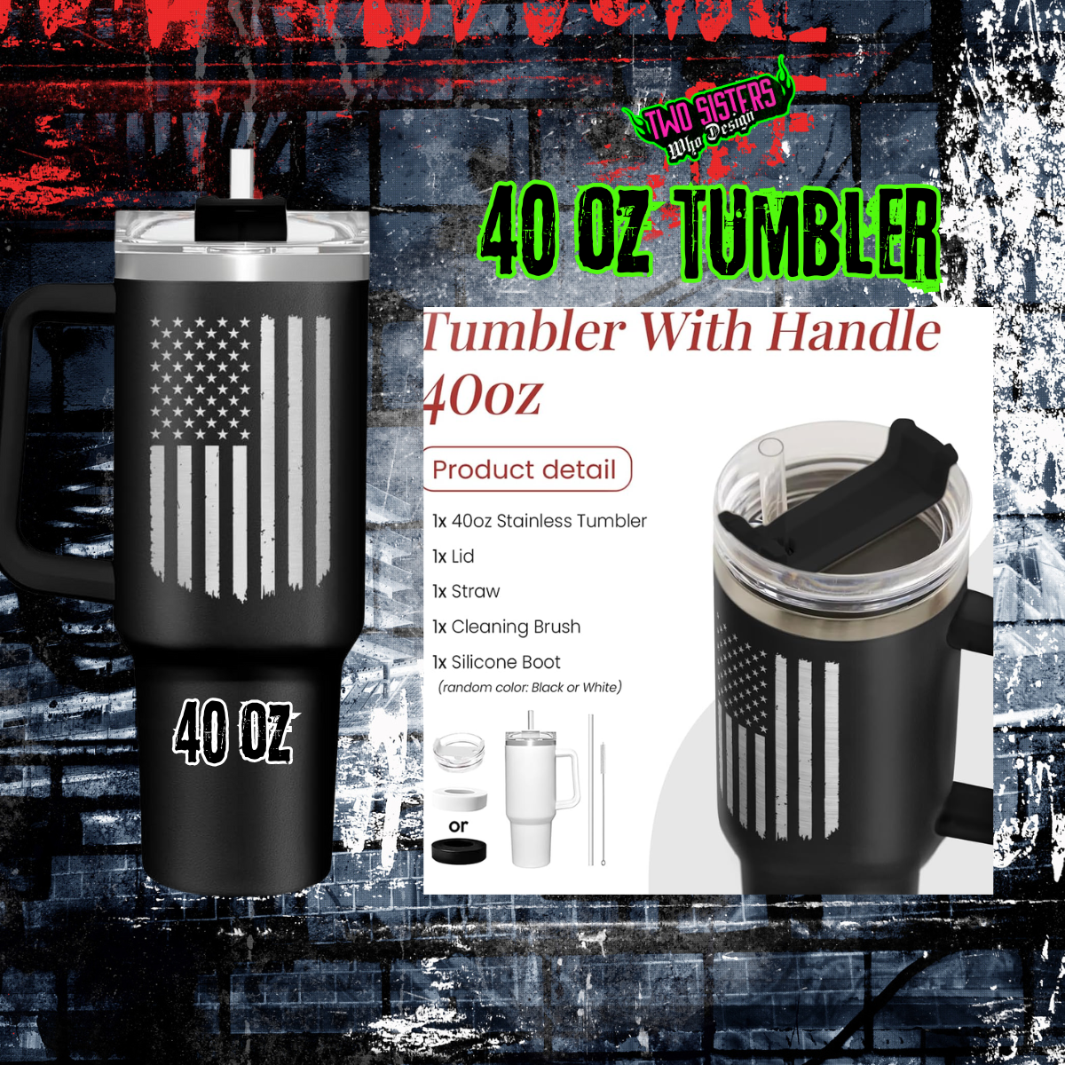 LIMITED EDITION: Pew Pew Bundle of 4 Graphic TShirts or Racerback Tank Top + 40 oz Stainless Steel Tumbler