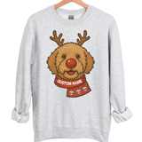 CUSTOM DOG REINDEER SWEATSHIRT