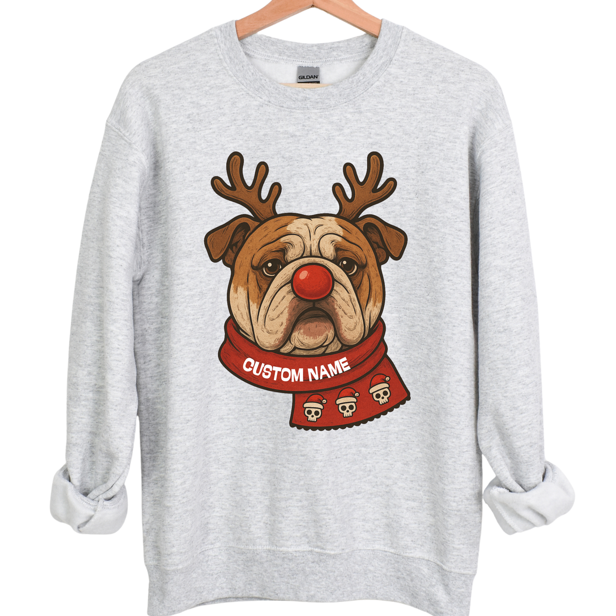 CUSTOM DOG REINDEER SWEATSHIRT