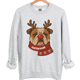 CUSTOM DOG REINDEER SWEATSHIRT