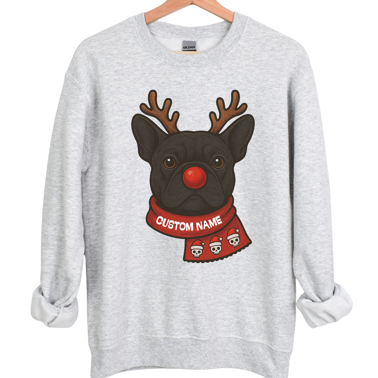 CUSTOM DOG REINDEER SWEATSHIRT