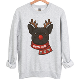 CUSTOM DOG REINDEER SWEATSHIRT