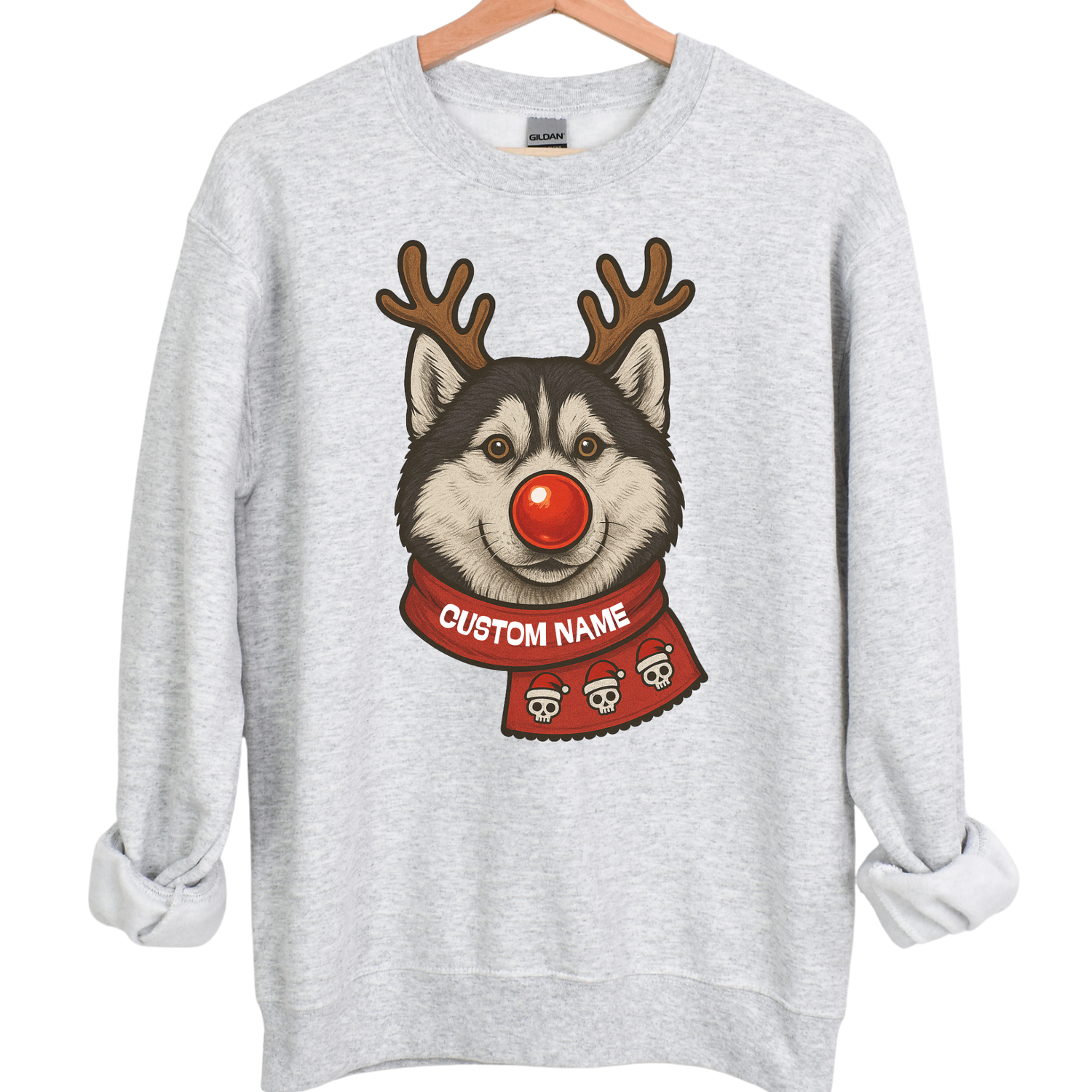 CUSTOM DOG REINDEER SWEATSHIRT