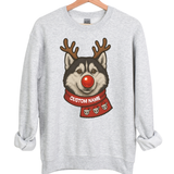 CUSTOM DOG REINDEER SWEATSHIRT