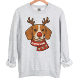 CUSTOM DOG REINDEER SWEATSHIRT