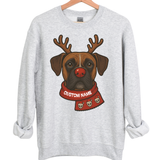 CUSTOM DOG REINDEER SWEATSHIRT
