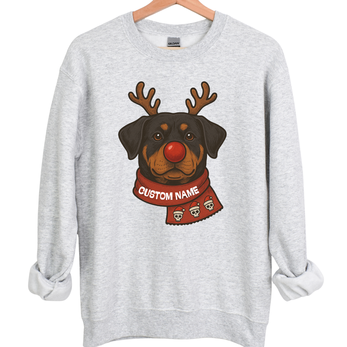 CUSTOM DOG REINDEER SWEATSHIRT
