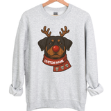 CUSTOM DOG REINDEER SWEATSHIRT