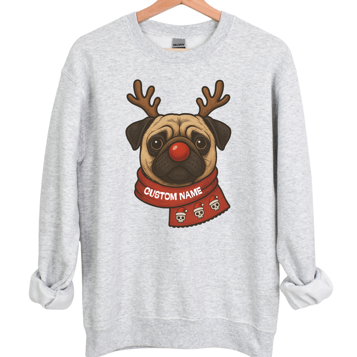 CUSTOM DOG REINDEER SWEATSHIRT