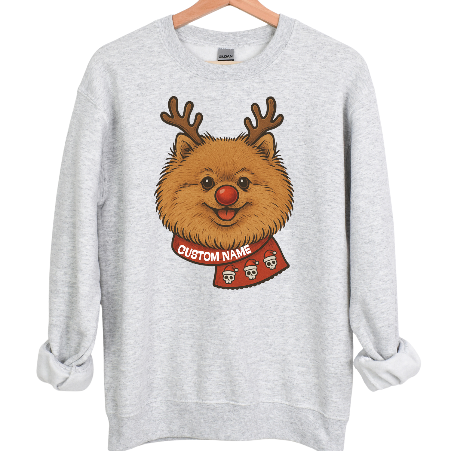 CUSTOM DOG REINDEER SWEATSHIRT