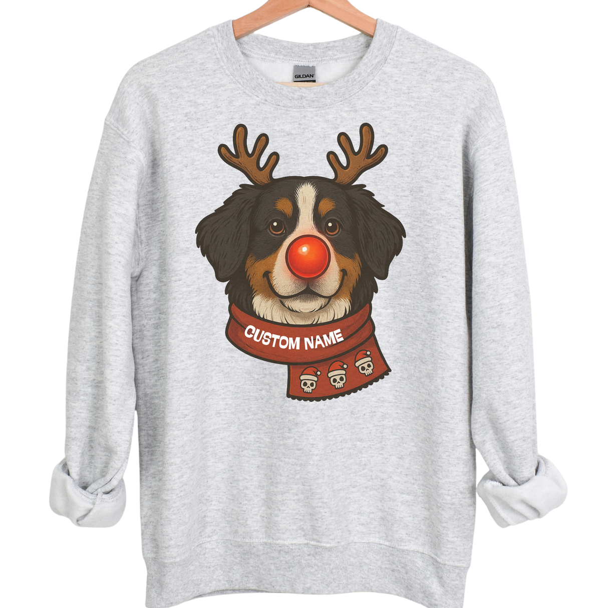 CUSTOM DOG REINDEER SWEATSHIRT