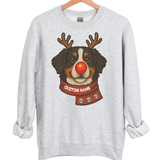 CUSTOM DOG REINDEER SWEATSHIRT