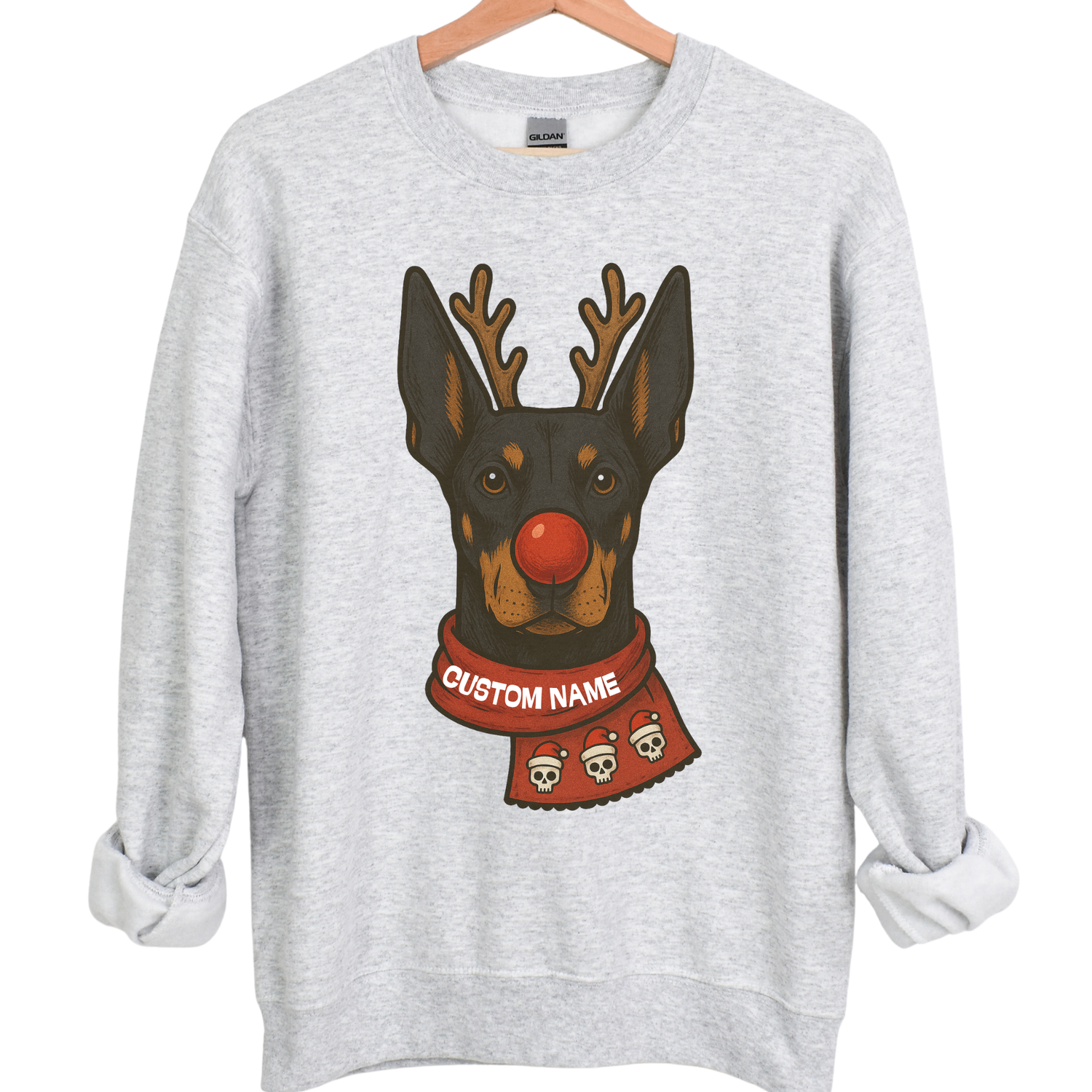 CUSTOM DOG REINDEER SWEATSHIRT