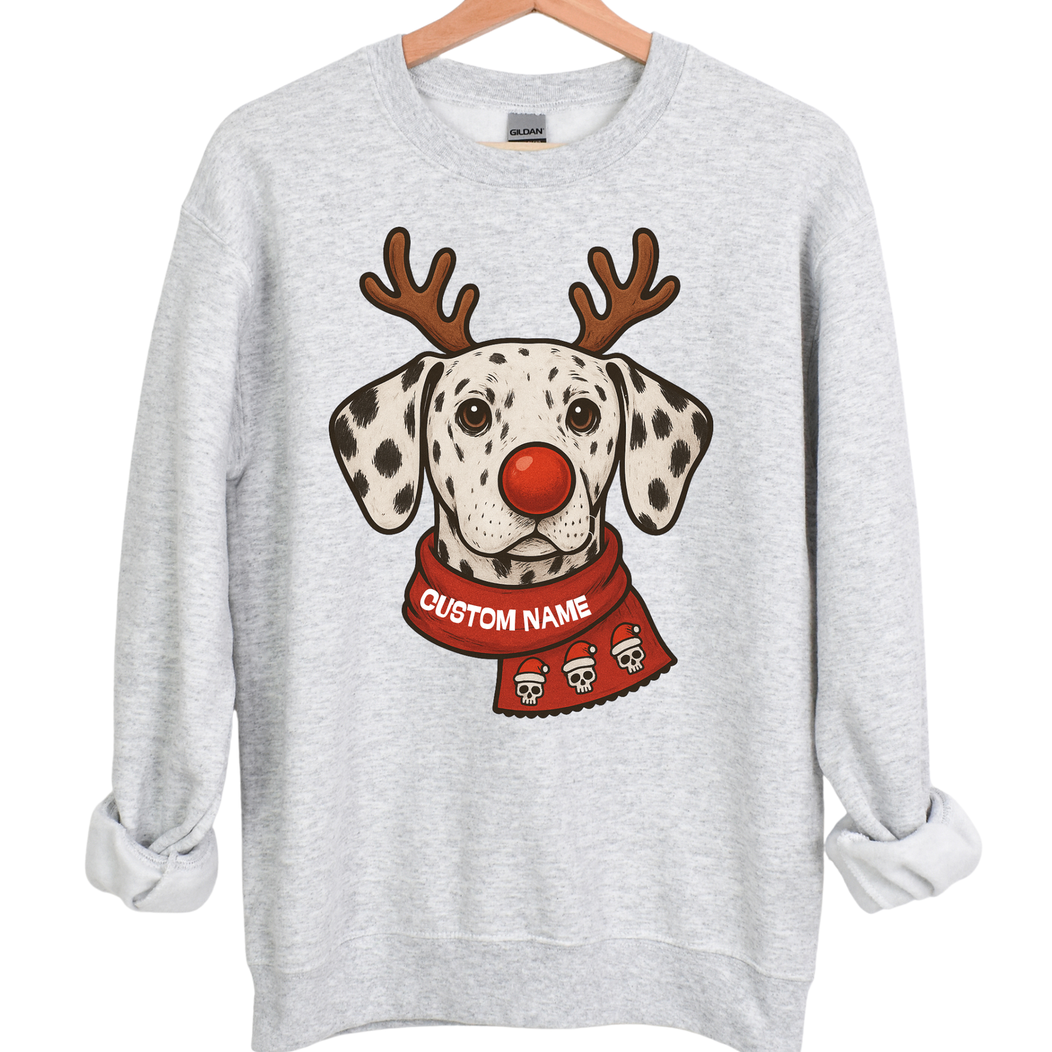 CUSTOM DOG REINDEER SWEATSHIRT