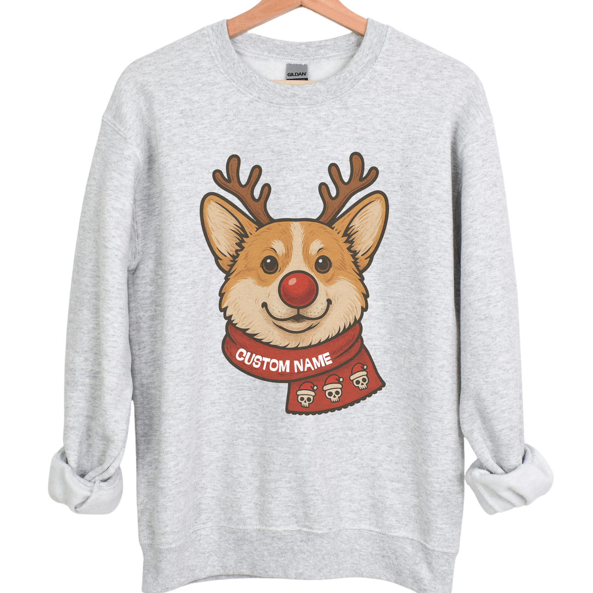 CUSTOM DOG REINDEER SWEATSHIRT