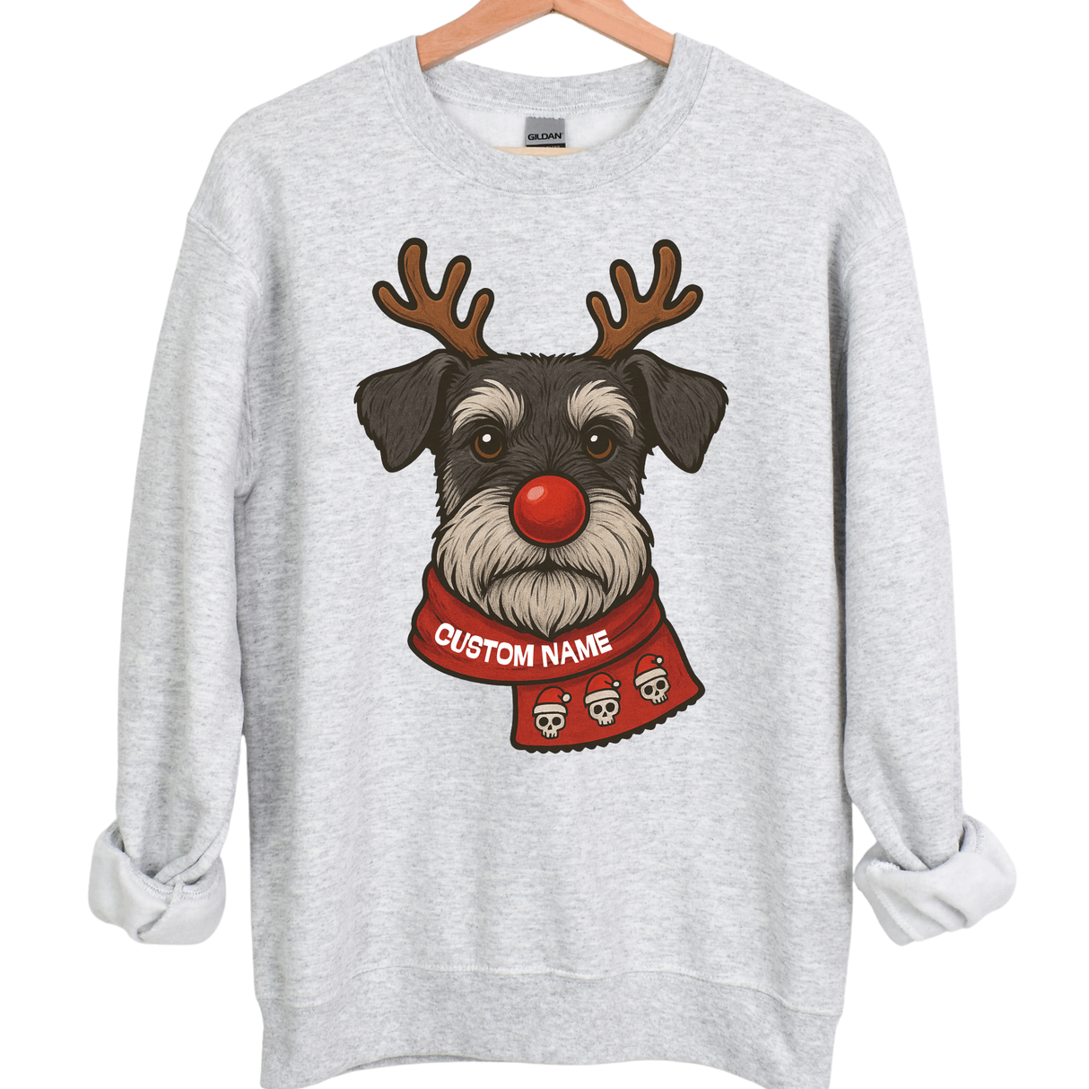 CUSTOM DOG REINDEER SWEATSHIRT