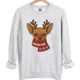 CUSTOM DOG REINDEER SWEATSHIRT