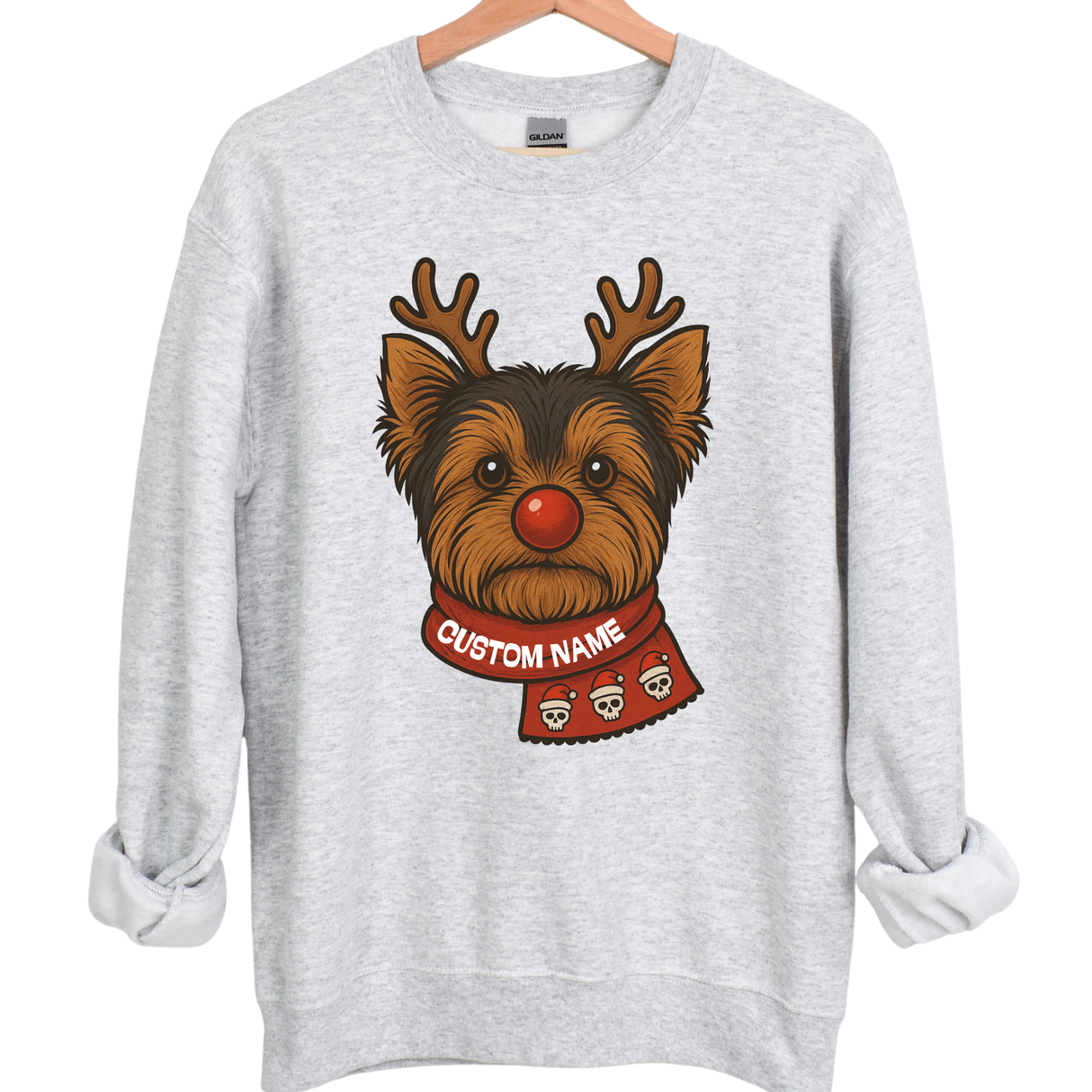 CUSTOM DOG REINDEER SWEATSHIRT