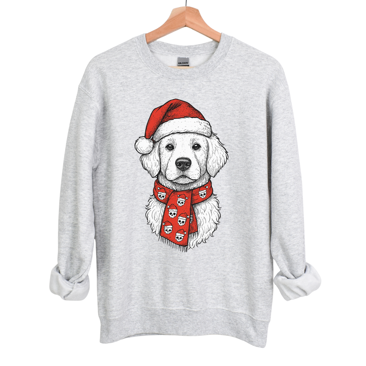 WINTER DOGS WITH SKULL/SANTA HAT SCARF